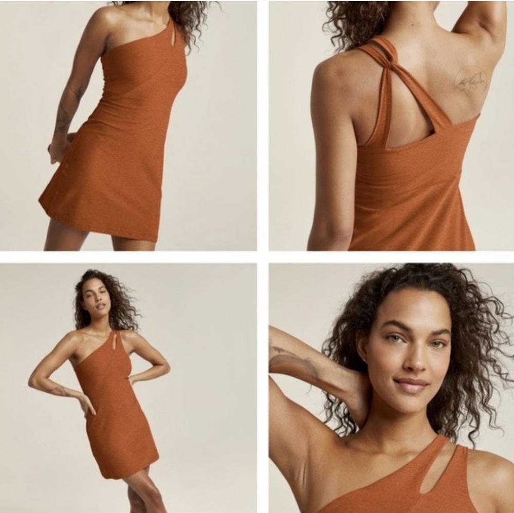 NWT Beyond Yoga Spacedye Lost Your Mind Dress Size Large Warm Clay Heather